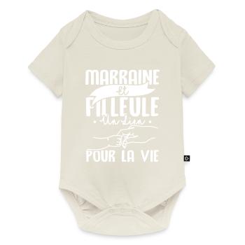 Marraine et filleule - Body à manches courtes Premium Bébé - blanc cassé - Devant