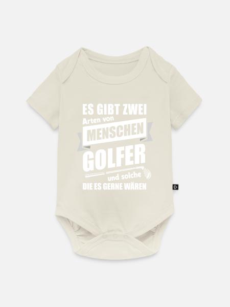 Golf Golfer Geschenk Golfschläger Golfspieler - Baby Premium Kurzarmbody - Naturweiß