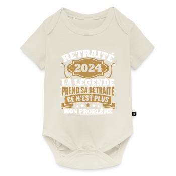 Humour Cadeau Retraité 2024, Retraité En 2024 - Body à manches courtes Premium Bébé - blanc cassé - Devant
