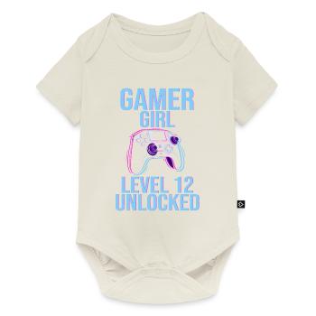 Gamer Girl Level 12 Unlocked Gaming Birthday Gift - Baby Premium Kurzarmbody - Naturweiß - Vorne