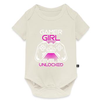 Gamer Girl Level 12 Unlocked Gaming Birthday Video - Baby Premium Kurzarmbody - Naturweiß - Vorne