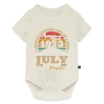 Juillet 1973 Vintage Cadeau D’anniversaire 50 ans - Body à manches courtes Premium Bébé - blanc cassé - Devant