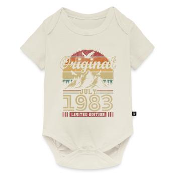 Original Juillet 1983 Vintage Anniversaire 1983 - Body à manches courtes Premium Bébé - blanc cassé - Devant