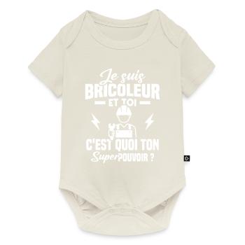 Je suis bricoleur - Body à manches courtes Premium Bébé - blanc cassé - Devant
