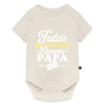 Futur bouliste comme papa - Body à manches courtes Premium Bébé - blanc cassé - Devant