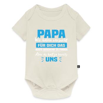 Papa bestes Geschenk - Body à manches courtes Premium Bébé - blanc cassé - Devant