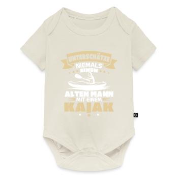 Alten mann mit einem Kajak - Baby Premium Kurzarmbody - Naturweiß - Vorne