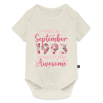Cadeau D anniversaire 30 ans, Septembre 1993 Femme - Body à manches courtes Premium Bébé - blanc cassé - Devant