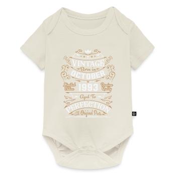 Retro Vintage Birthday Gift October 1993 - Baby Premium short-sleeve bodysuit - off white - Front