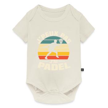 Je peux pas j ai padel - Body à manches courtes Premium Bébé - blanc cassé - Devant