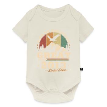 Vintage 2013 Cool Cadeaou pour Anniversaire 10 Ans - Body à manches courtes Premium Bébé - blanc cassé - Devant