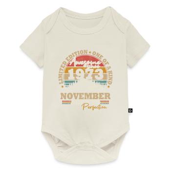 Novembre 1973 Vintage Cadeau D’anniversaire 50 Ans - Body à manches courtes Premium Bébé - blanc cassé - Devant