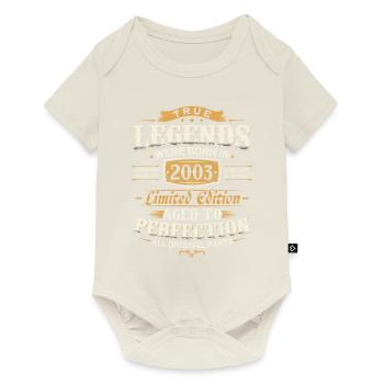 Jahrgang 2003 geboren Legenden Geburtstag Geschenk - Baby Premium Kurzarmbody - Naturweiß - Vorne