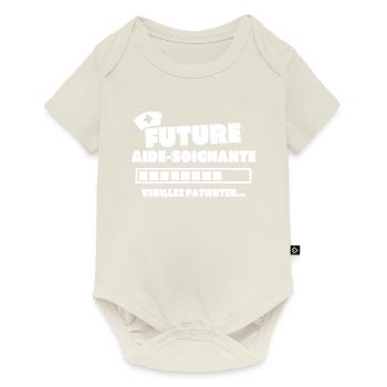Future aide soignante - Body à manches courtes Premium Bébé - blanc cassé - Devant
