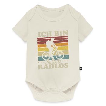 Ich Bin Selten Radlos Fahrrad Fahrradfahrer Männer - Baby Premium Kurzarmbody - Naturweiß - Vorne