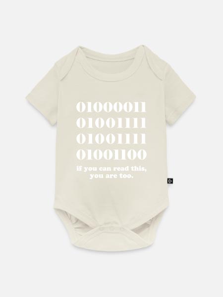 Geschenk für Computer-Binärcode-Entwickler - Baby Premium Kurzarmbody - Naturweiß