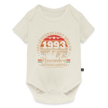 Vintage cadeau anniversaire nées en novembre 1993 - Body à manches courtes Premium Bébé - blanc cassé - Devant