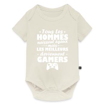 Les meilleurs deviennent gamers - Body à manches courtes Premium Bébé - blanc cassé - Devant