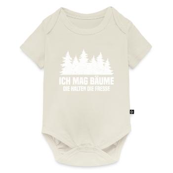 Ich Mag Bäume Die Halten Die Fresse - Baby Premium Kurzarmbody - Naturweiß - Vorne