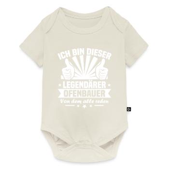 ich bin dieser Legendärer Ofenbauer - Baby Premium Kurzarmbody - Naturweiß - Vorne