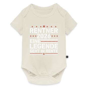 Rentner 2026 eine legende geht in rente - Baby Premium Kurzarmbody - Naturweiß - Vorne