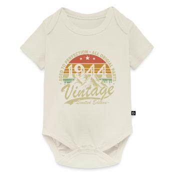 Vintage 1944 Cadeau D’anniversaire Né En 1944 - Body à manches courtes Premium Bébé - blanc cassé - Devant