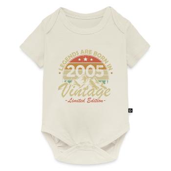 Les Légendes Sont Nées En 2005 Vintage Cadeau - Body à manches courtes Premium Bébé - blanc cassé - Devant