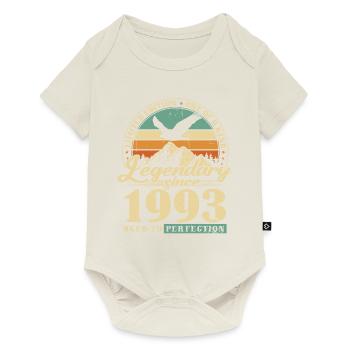 Légendaire depuis 1993 Vintage cadeau d’anniversaire - Body à manches courtes Premium Bébé - blanc cassé - Devant