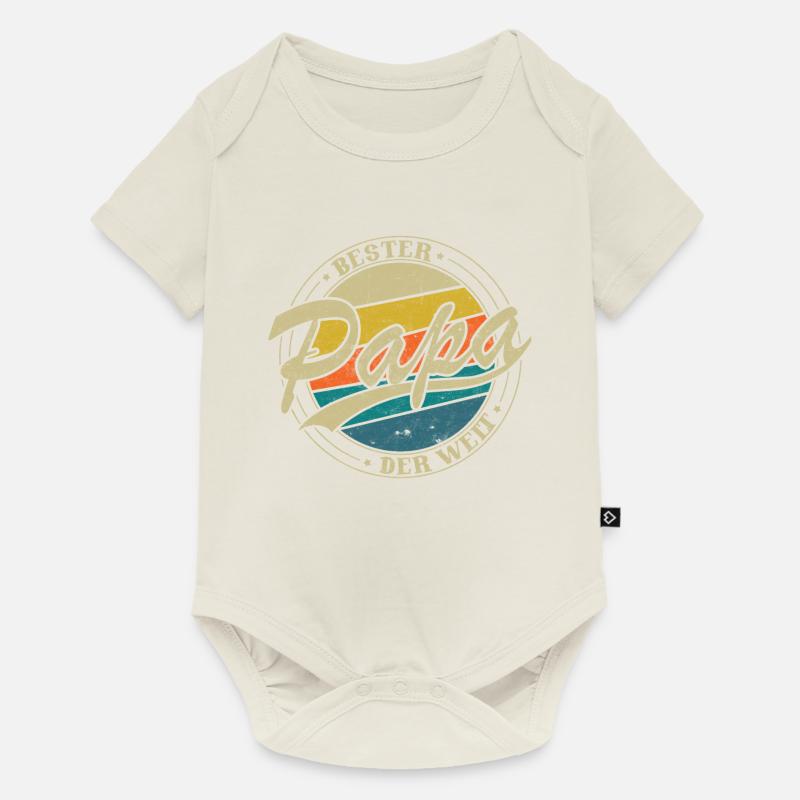 Bester Papa der welt - Baby Premium Kurzarmbody - Naturweiß