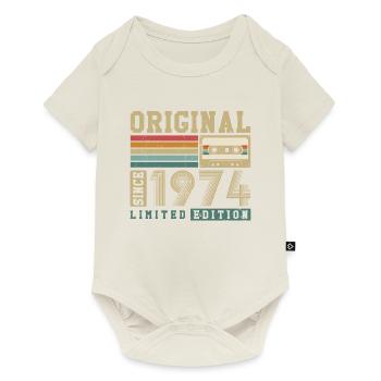 Original né 1974 Vintage cadeau d’anniversaire - Body à manches courtes Premium Bébé - blanc cassé - Devant