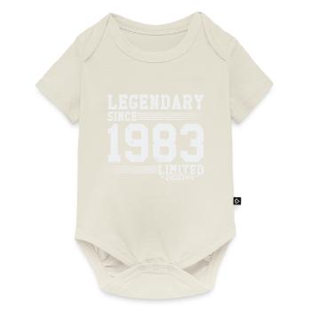 Légendaire depuis 1983 Vintage cadeau d’anniversaire - Body à manches courtes Premium Bébé - blanc cassé - Devant
