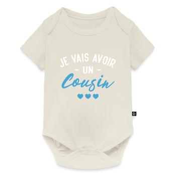 Je vais avoir un cousin - Body à manches courtes Premium Bébé - blanc cassé - Devant