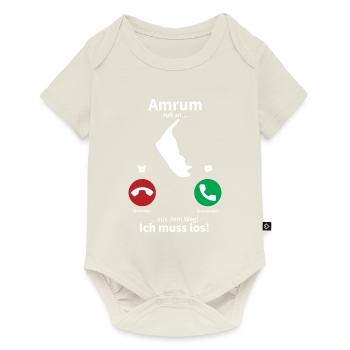 Amrum ruft an... - Baby Premium Kurzarmbody - Naturweiß - Vorne