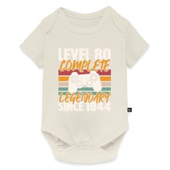 Level 80 Complete 1944 Birthday Gift - Baby Premium short-sleeve bodysuit - off white - Front