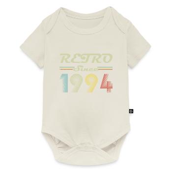 Retro seit 1994 Geburtstagsgeschenk - Baby Premium Kurzarmbody - Naturweiß - Vorne