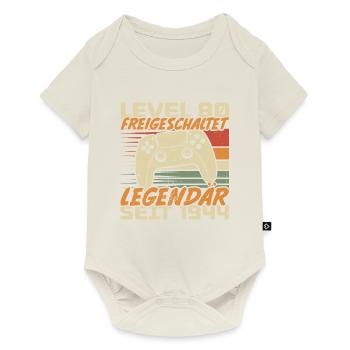 Level 80 freigeschaltet Legendär seit 1944 - Baby Premium Kurzarmbody - Naturweiß - Vorne