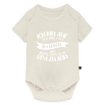 ich bin stolz wie ein Opa - Baby Premium Kurzarmbody - Naturweiß - Vorne