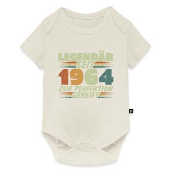 Legendär seit 1964 Jahrgang Geburtstag Geschenk - Baby Premium Kurzarmbody - Naturweiß - Vorne