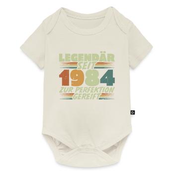 Legendär seit 1984 Jahrgang Geburtstag Geschenk - Baby Premium Kurzarmbody - Naturweiß - Vorne