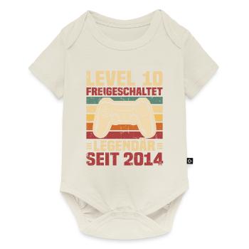 Level 10 freigeschaltet legendär seit 2014 - Baby Premium Kurzarmbody - Naturweiß - Vorne