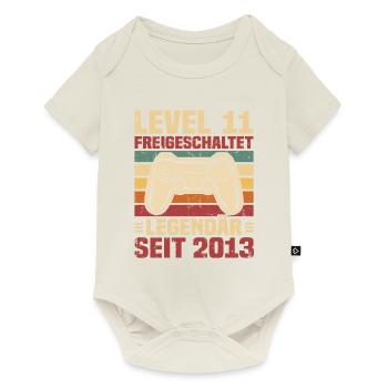 Level 11 freigeschaltet legendär seit 2013 - Baby Premium Kurzarmbody - Naturweiß - Vorne