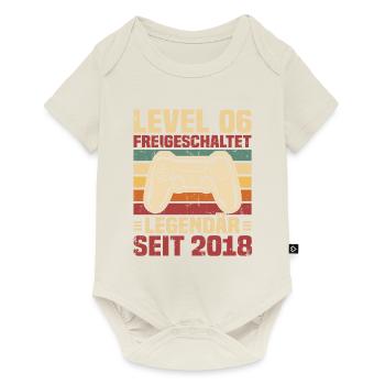 Level 6 freigeschaltet legendär seit 2018 - Baby Premium Kurzarmbody - Naturweiß - Vorne