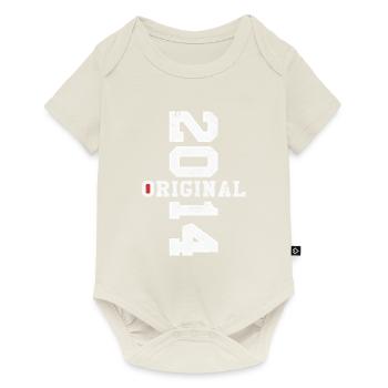 Original 2014 Rétro Cadeau d Anniversaire 10 ans - Body à manches courtes Premium Bébé - blanc cassé - Devant