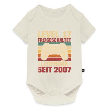 Level 17 freigeschaltet legendär seit 2007 - Baby Premium Kurzarmbody - Naturweiß - Vorne