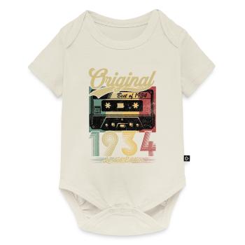 Vintage Anniversaire 1934 Cassette Rétro - Body à manches courtes Premium Bébé - blanc cassé - Devant