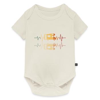 Battement de cœur du camping - Body à manches courtes Premium Bébé - blanc cassé - Devant
