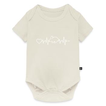 Hasen Herzschlag - Baby Premium Kurzarmbody - Naturweiß - Vorne