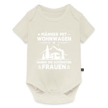 Männer mit Wohnwagen haben die schönsten Frauen - Baby Premium Kurzarmbody - Naturweiß - Vorne