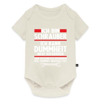 Ich bin schrauber - Baby Premium Kurzarmbody - Naturweiß - Vorne