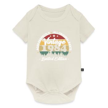 Vintage Cadeau Anniversaire Pour Né En 1984 - Body à manches courtes Premium Bébé - blanc cassé - Devant